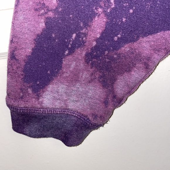 Karen Scott Sport PXL Purple Bleach Dye Pullover Sweater - Picture 8 of 11